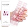 20Tips French Gel Nail Strips Patch Sliders Adhesive Waterproof Long Lasting Full Cover Gel Nail Stcikers UV Lamp Need