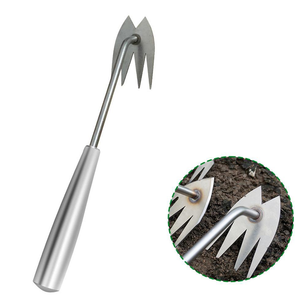 4 Teeth Multifunctional Hand Weeder Digging Tool Outdoor Gardening Handle For Garden Gadgets Ge Y3N9