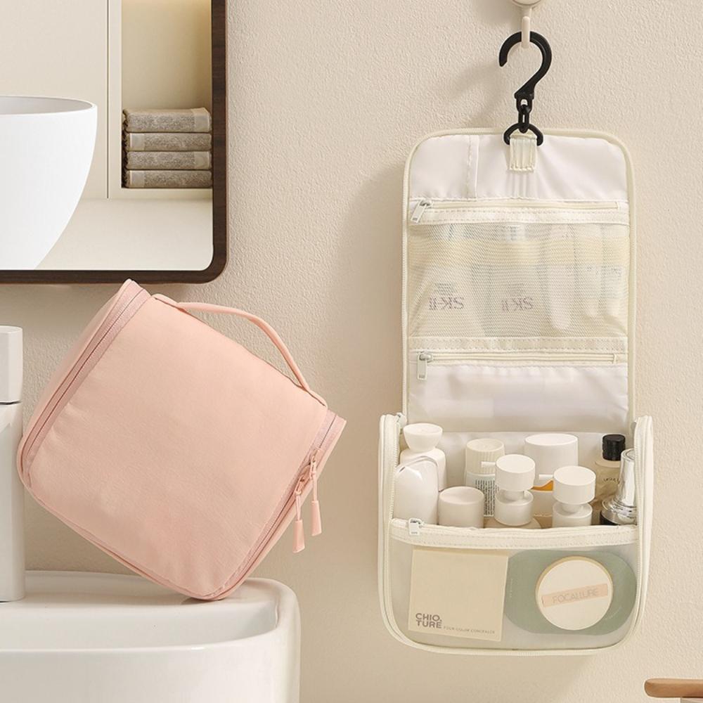 Hanging Toiletry Bag Portable Travel Organizer Minimalist Makeup Bag Travel Storage Pouch Toiletry Bag with Hook Cosmetic Case