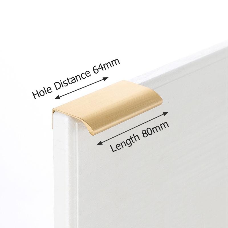 KAK Black Hidden Cabinet Handles Aluminum Alloy Kitchen Handles Cupboard Door Pulls Drawer Knobs Long Furniture Handle Hardware