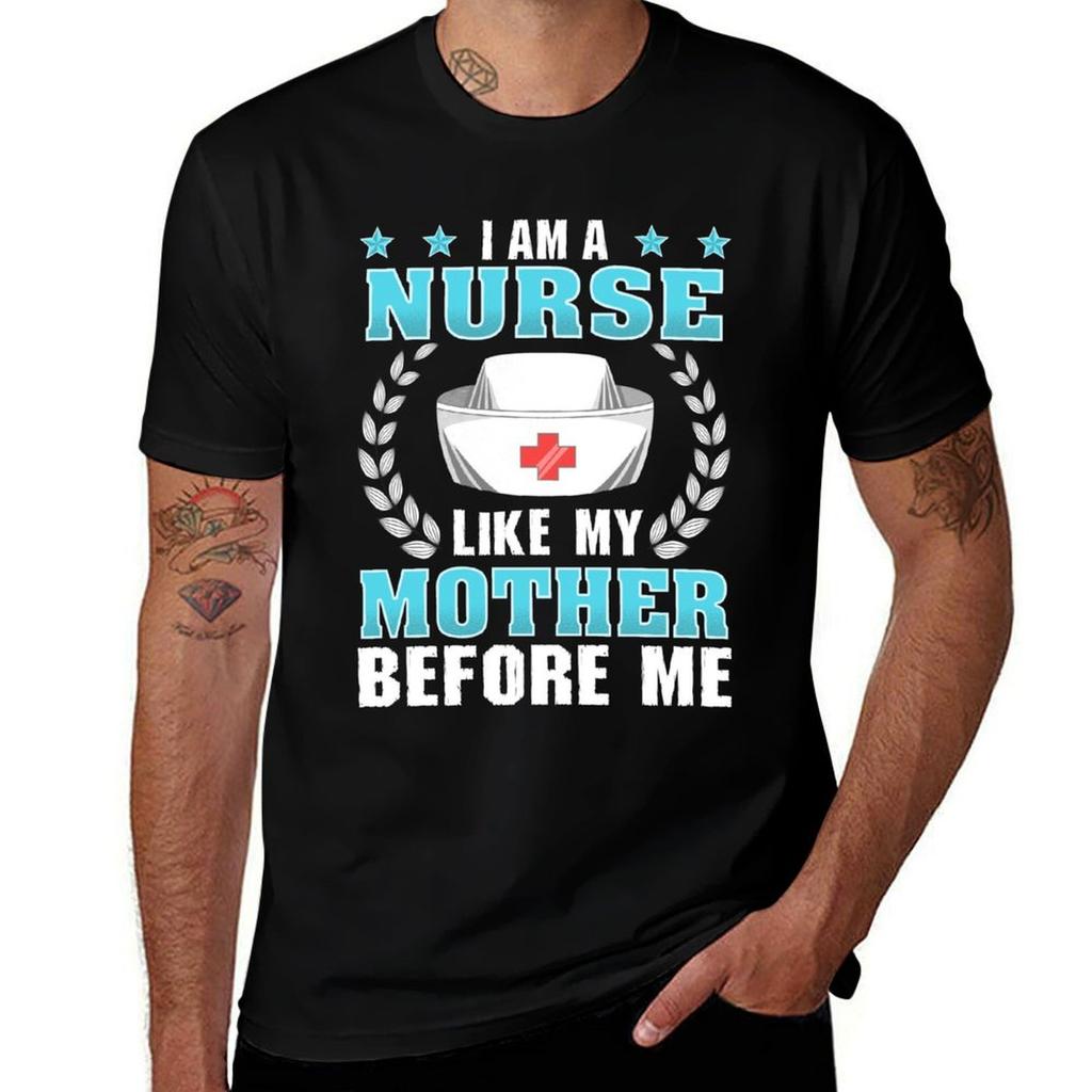 Proud Nurse Gift Like My Mother Before Me Registered Nurse Tshirt Breathable Workout Short Sleeve Top