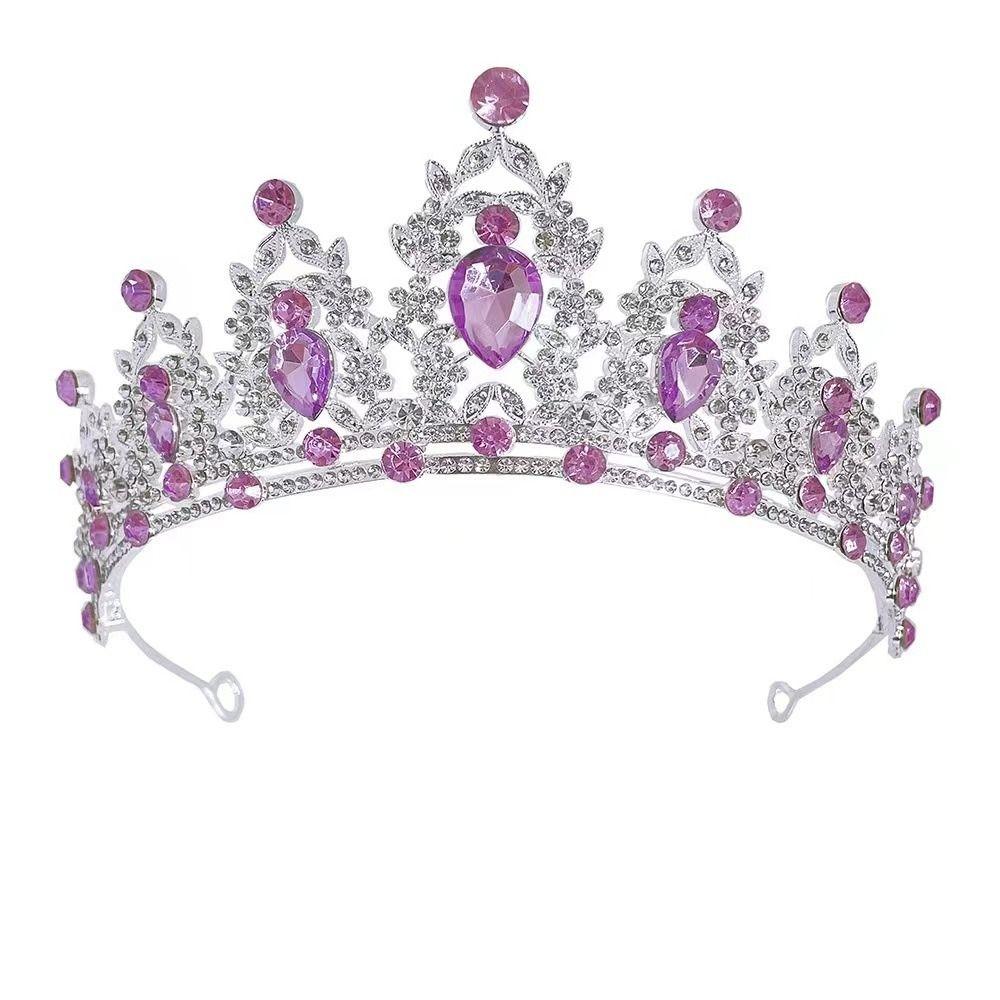 Hair Accessories Wedding Bridal Crowns Black Rhinestone Crown Women Hair Hoop Baroque Crystal Tiara