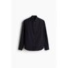 H M Lyocell Blend sHirt Regular Fit Navy Blue
