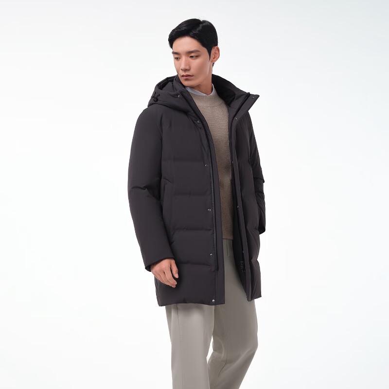 Tambour Men's Hooded Mid-Length Down Jacket TA231567