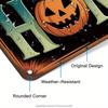 1pc Putuo Decor Vintage Halloween Metal Tin Sign - "Home Sweet Haunted Home" Wall Art with Haunted House & Skeleton Design, Perf
