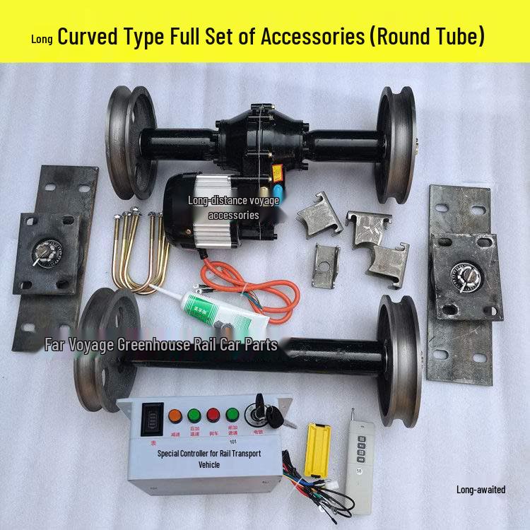 Remote-Control Vegetable Greenhouse Transport Vehicle with Bendable Rear Axle Motor Accessories.