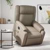 VidaXL Electric Massage Recliner Armchair Cappuccino Faux Leather 3205177
