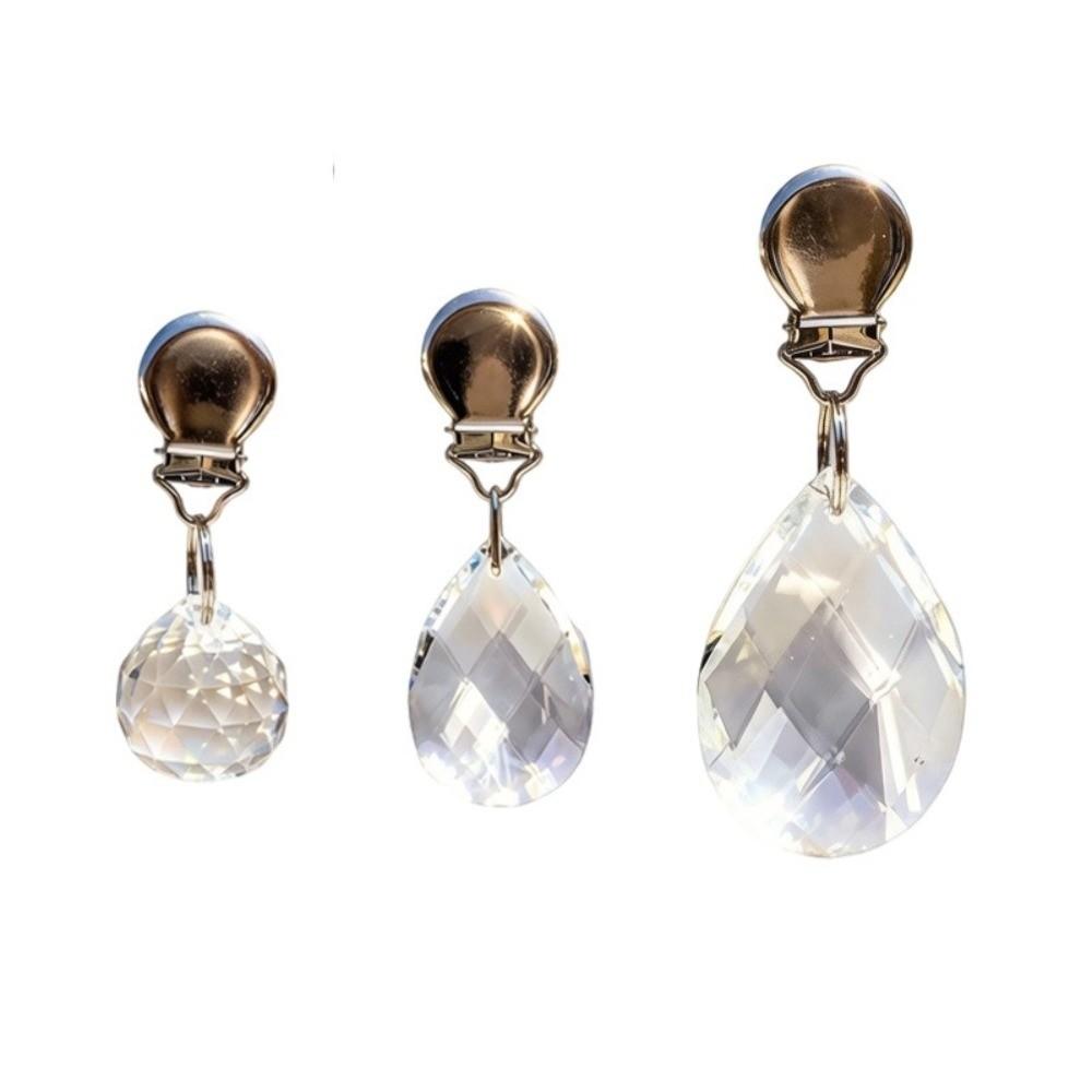 4pcs Heavy Duty Tablecloth Weight Clips Crystal Crystal Curtain Clips Dining Table