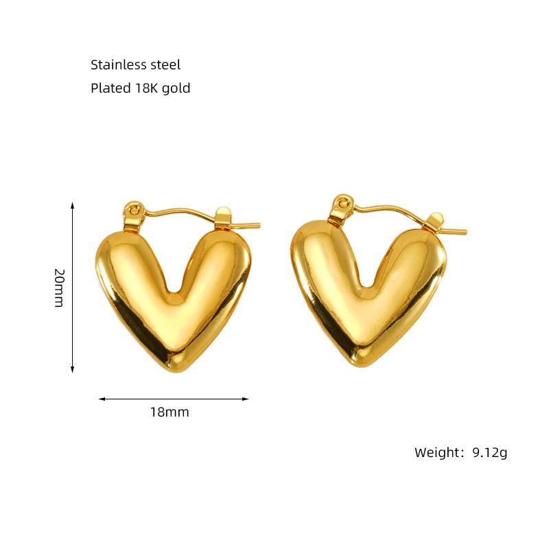Cross-border European and American high-end stainless steel plating18K Gold vintage design hollow green eye earrings