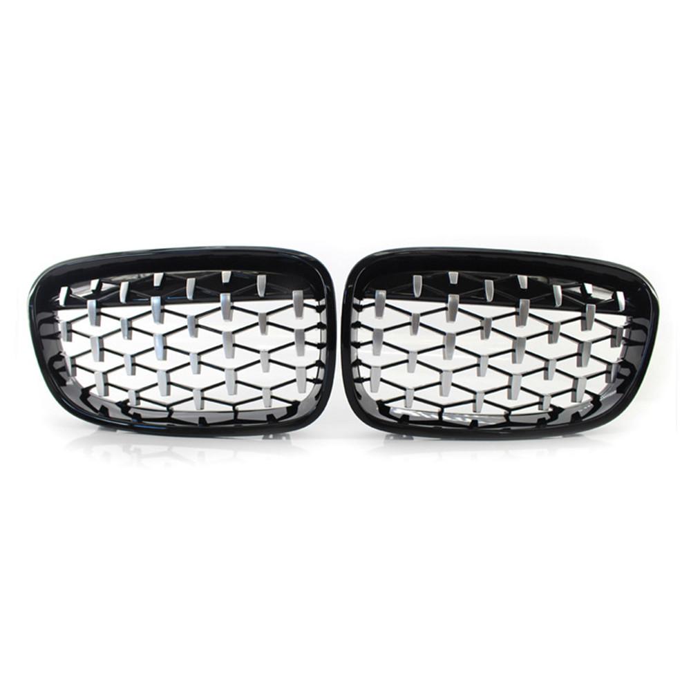 For BMW 1 Series F20 F21 2011-2014 Single/Double/Diamond Style Front Bumper Racing Grille Kidney Mesh Grill Car Replacement