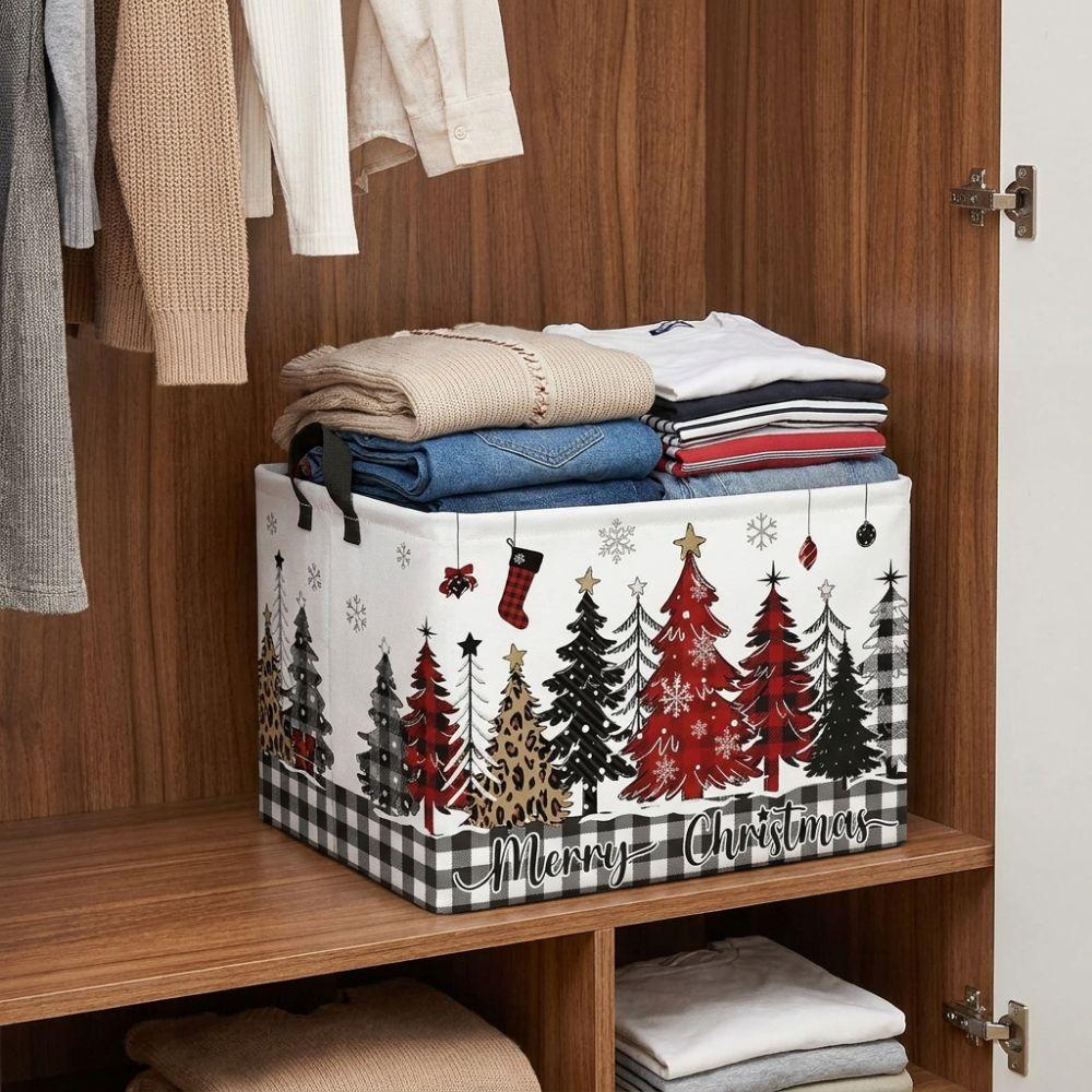Cartoon Snowman Clothes Storage Bin Large Capacity Toys Organizer Box Kitchen