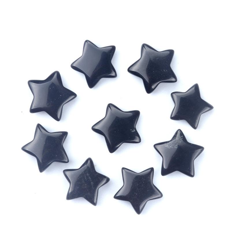 20mm Holeless Crystal Pentagram Natural Agate Star Semi-precious Stone for DIY Jewelry Hair Accessories