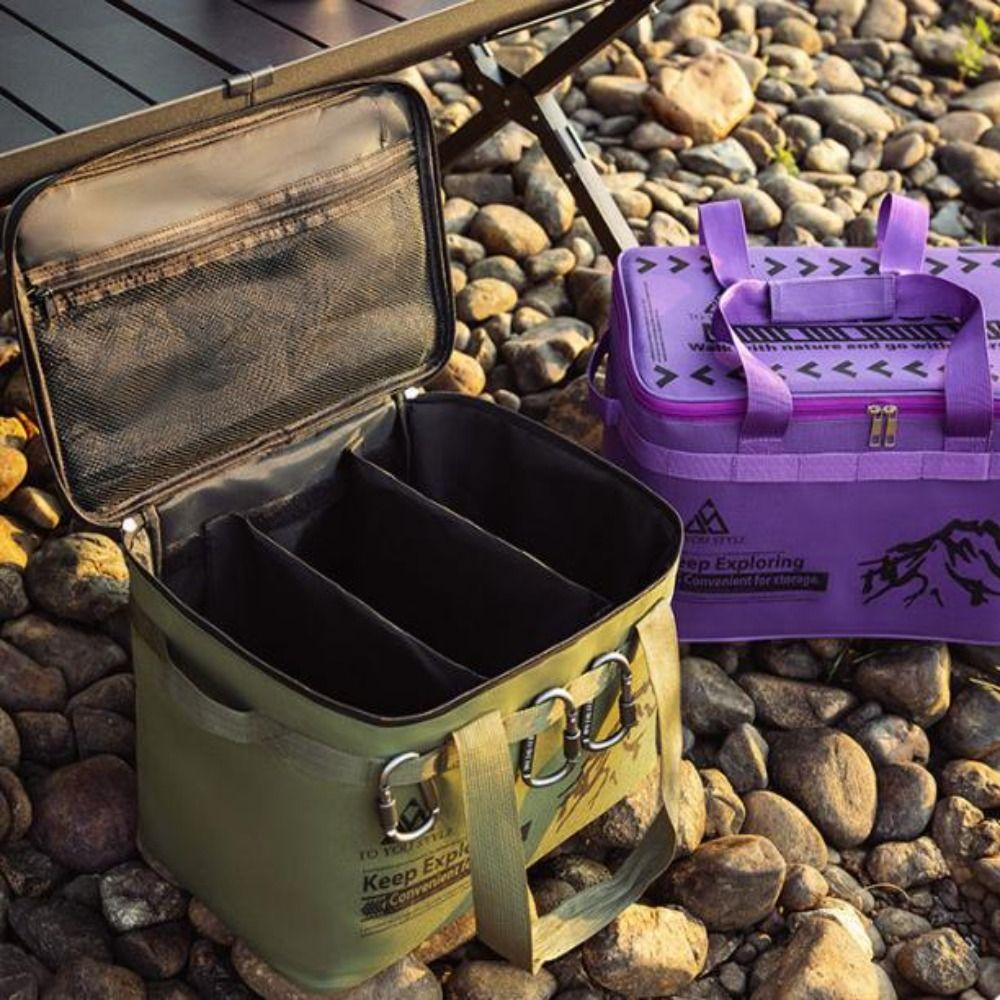 Large Capacity Camping Storage Bag Partition Storage Outdoor Storage Box Picnic Tool