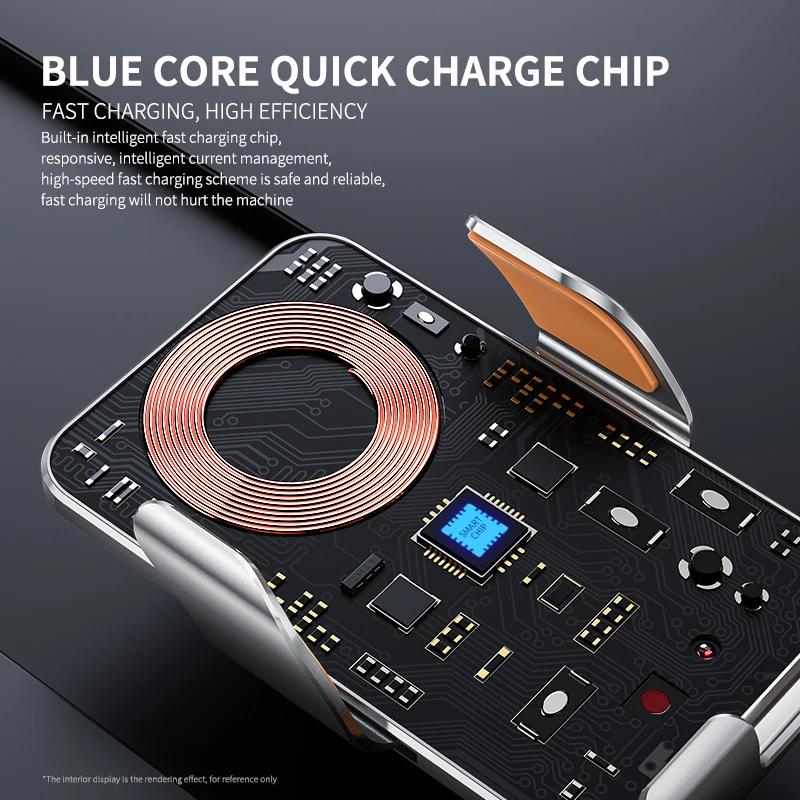 30W Car Wireless Charger Auto Car Mount Phone Holder for iPhone 16 15 14 13 12 X Samsung Infrared Induction Fast Charging