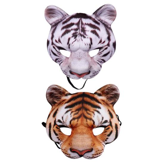 Декоративная маска для лица Реалистичная ЕВА Милая маска для лица в форме тигра на Хэллоуин Реквизит для вечеринки