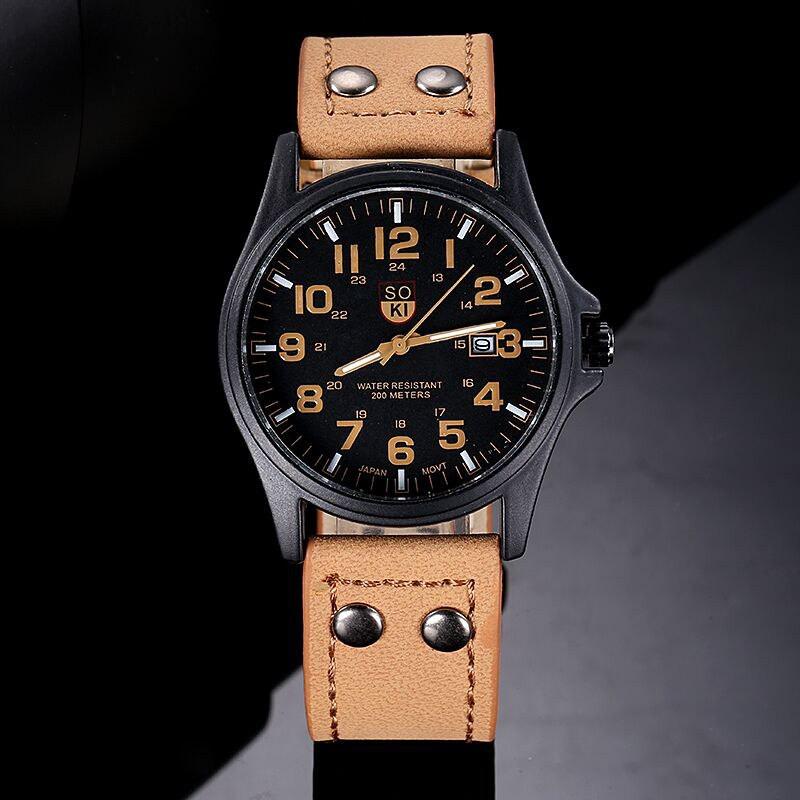 s Men's Watches Matte Leather Quartz Male Wristwatch Date Calendar Casual Watch For Men Fashion Sport Reloj Hombre Gift