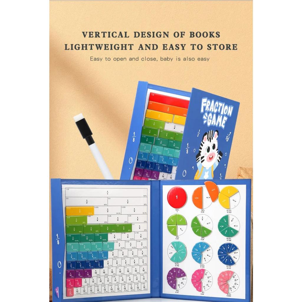 Монтессори Магнитные Обучающие Математические Пазлы Игрушки для Детей Деревянный Набор Книг Детские Арифметические Развивающие Игрушки Учебные Пособия