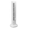 Tower Fan with LED Desk Lamp White Compact Portable Safe Bladeless 2 Speed Desktop Wind Tower Fan for Office Dormitory