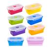 Силиконовый складной складной контейнер для обеда Bento Box, контейнер для хранения еды, салата