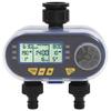 VidaXL Automatic Digital Watering Timer and Double Outlet Irrigation Lawn Garden Backyard Greenhouse Flowerbed of 48039