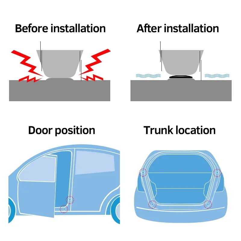Door Shockproof Silicone Gasket Cushion for Kia Sportage Ceed Picanto Rio ProCeed Niro 5 3 4 K7 K5 K8 K3 Ray K9 LG1