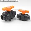 3-Way UPVC Double Union Ball Valve for Chemical and Water Pipes