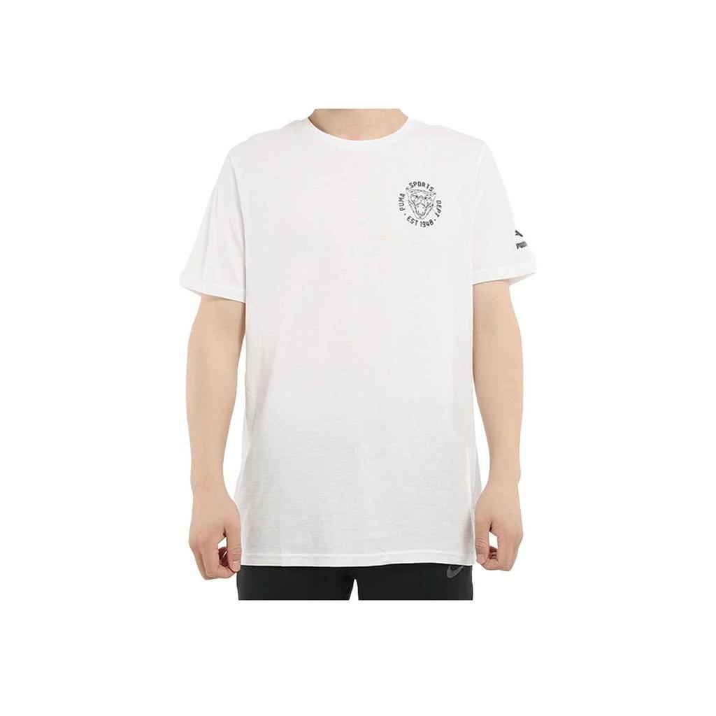 Puma Graphic Vintage Cat Tee Men Tops White 578728-02