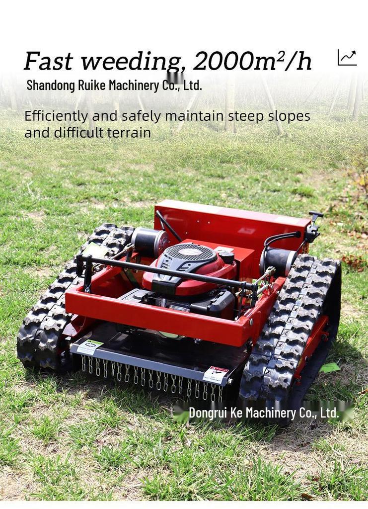 Crawler Lawn Mower for Chile: Remote-Controlled Agricultural and Orchard Weeding Machine for Home Use