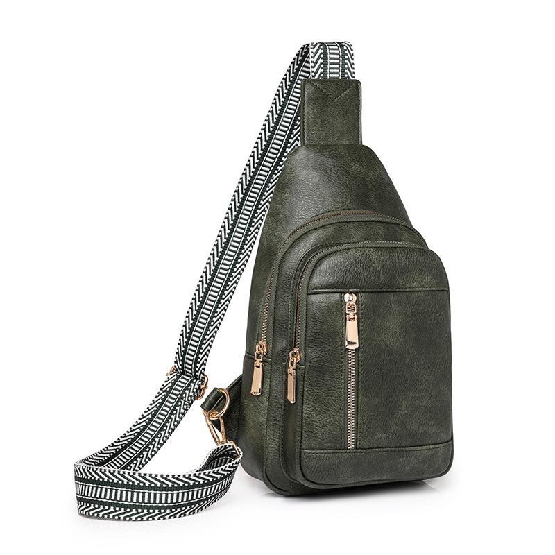 Женская нагрудная сумка, кожаная сумка через плечо, сумка на плечо для девочек, однотонная нагрудная сумка