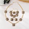Модный комплект ювелирных изделий ожерелье браслет серьги кольцо для женщины