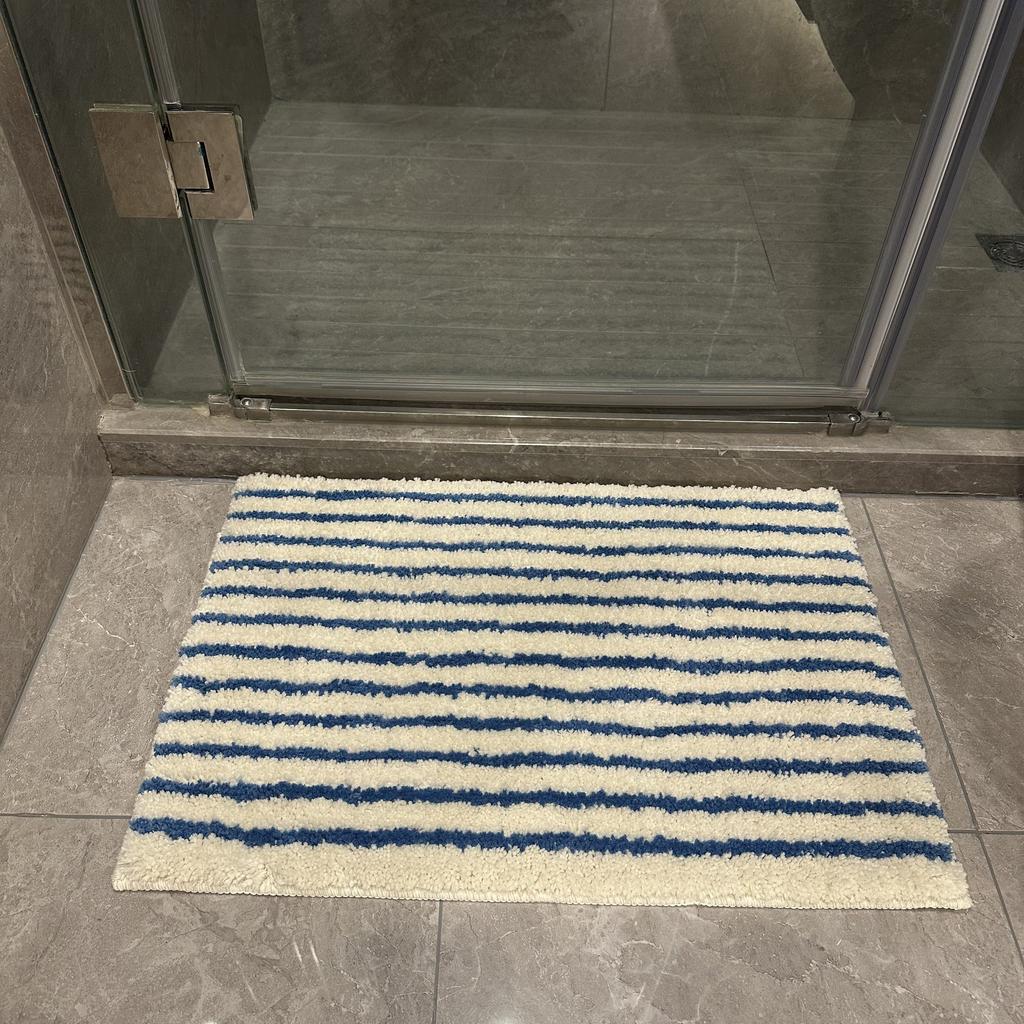 Kitchen and Bathroom Floor Mat, Non-Slip Mat, Ultra-Fine Floor Mat, Soft Absorbent Bathroom Mat, Long Kitchen Mat, Bedside Mat,Striped Door Mat