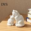 Украшение «Мама и котенок» 3D-печатная фигурка, Милая статуэтка котенка, Уникальный минималистичный декор для приборной панели автомобиля, Животное для дома, офиса, полки на столе
