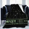 Project Hail Mary Tau Ceti Cetus System Blankets Amaze Fuzzy Funny Warm Throw Blanket for Bedroom Autumn/Winter Car