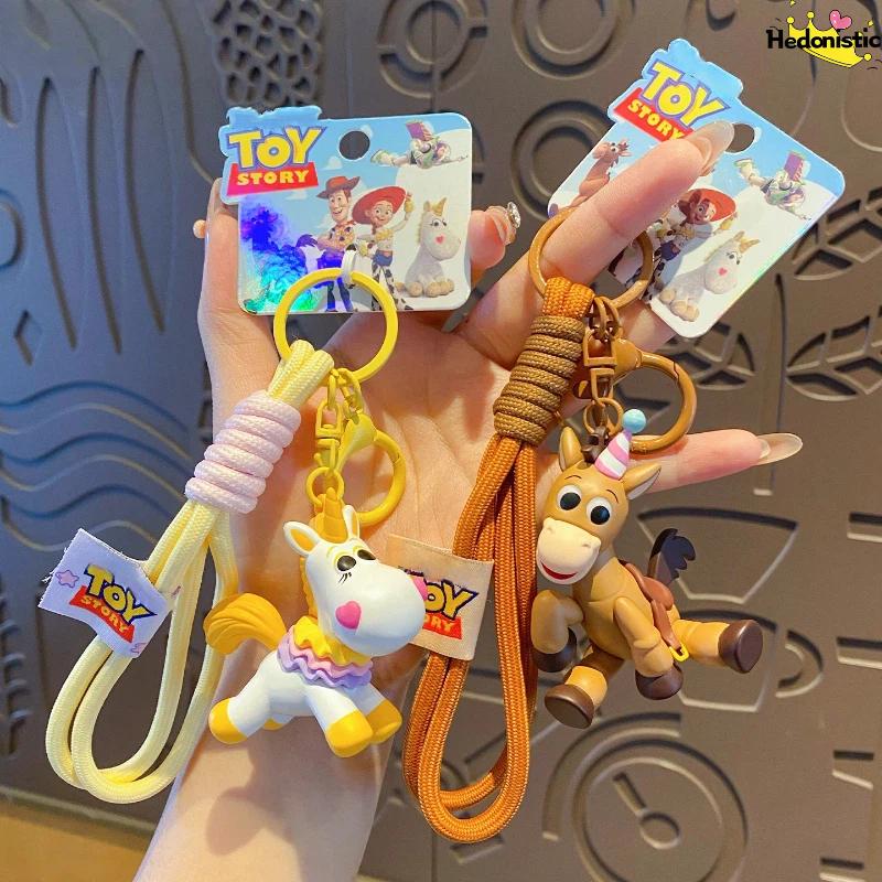 HEROCROSS Toy Story Bullseye And Buttercup Cute Cartoon Characters Pony Keychain Backpack Wallet Car Decoration Acg Pendant Gift