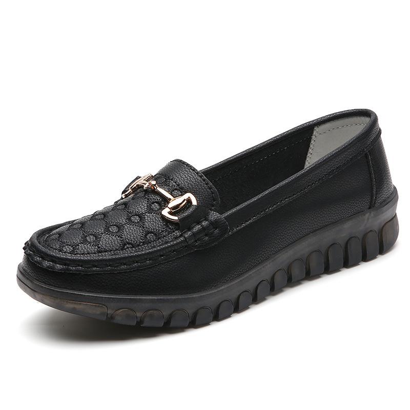 Женская повседневная обувь на низком каблуке, лоферы, кроссовки без застежек, Zapatos Mujer, натуральная кожа, весенние мягкие мокасины, женские туфли-лодочки