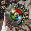 Vintage Vinyl Record Tin Sign - Retro Music Wall Decor with Colorful Vinyl Player & Musical Notes, Party Decoration,  Room Decor