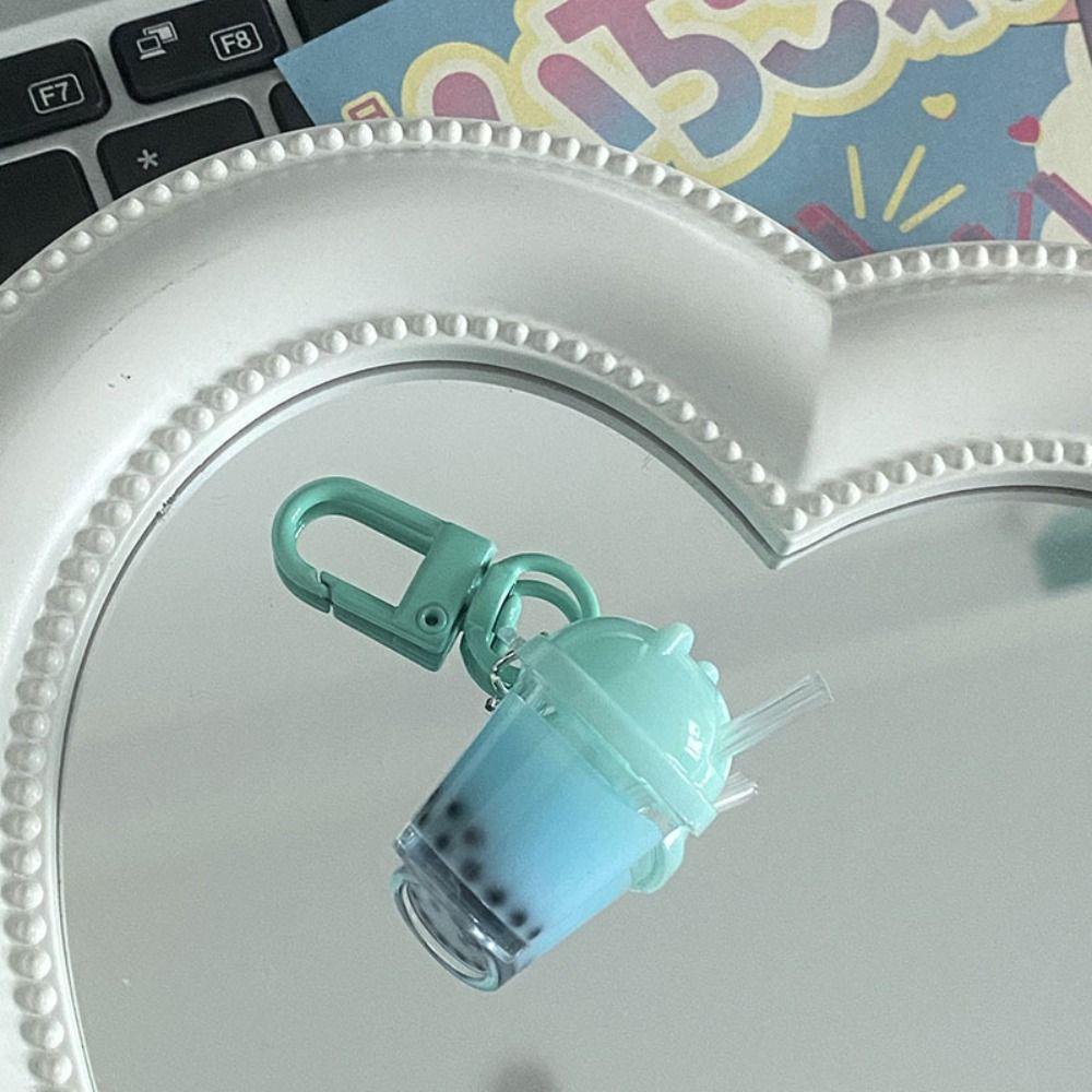 Брелоки для ключей автомобиля Брелок-подвеска для сумки с имитацией еды Полимерный брелок Мини-брелок в виде жемчужного молочного чая Мужские