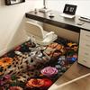 1pc Cheetah,Flowers,Nature Office Carpet Soft Polyester Non slip Machine Washable Indoor Carpet Livi