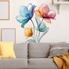 2 Pcs Simple Lines Yumei Flowers Bedroom Living Room Home Background Landscaping Decorative Wall Stickers