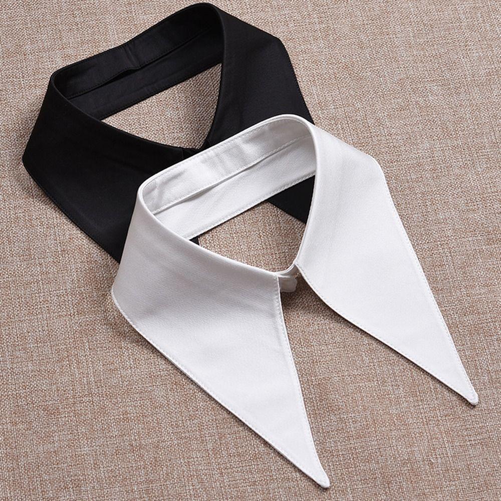 Round Collar Fake Collar Solid Color Lapel Half Shirt Fashion False Collar Women Girls