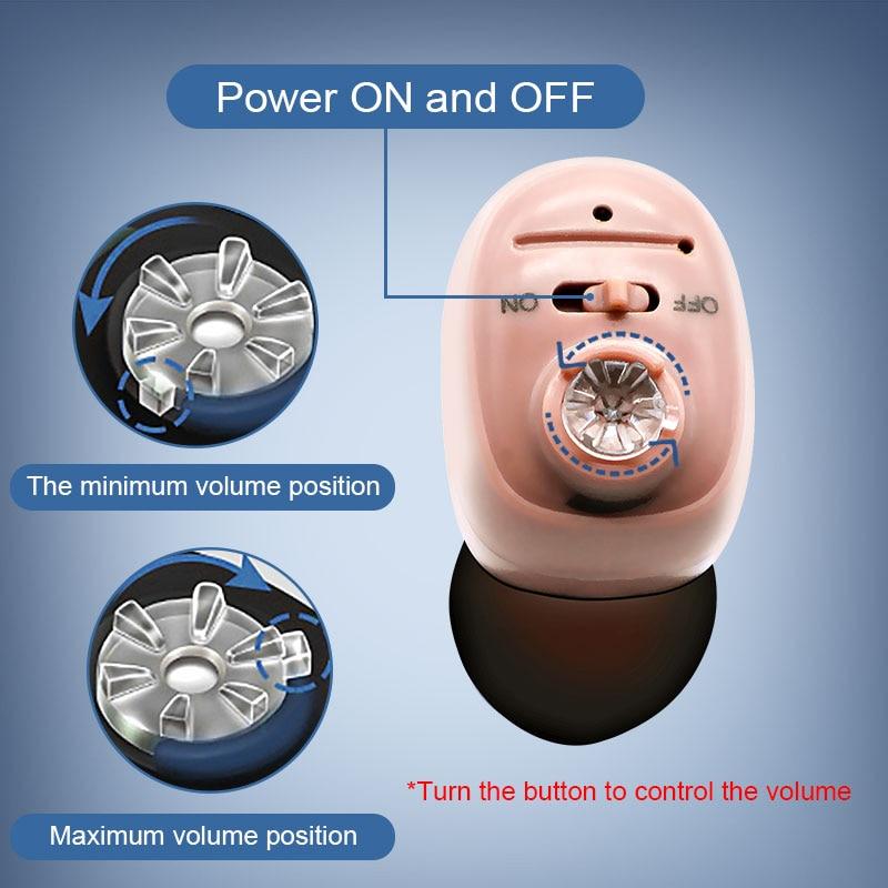 Rechargeable Hearing Aids Invisible Digital Sound Amplifier for Deafness Wireless Hearing Aid To Severe Hear Loss Audifonos