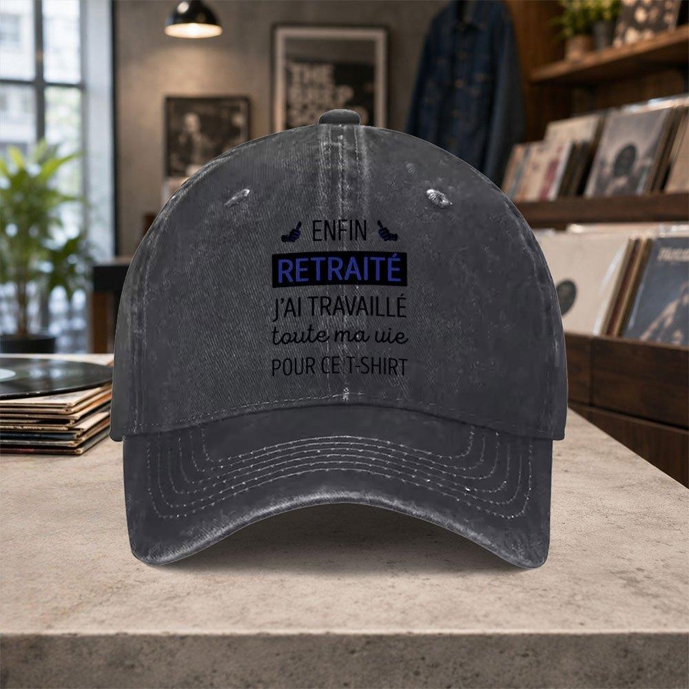 Retirement Humor Baseball Cap Unisex Adjustable Vintage Washed Hat For Men Women Outdoor Daily Wear Gifts
