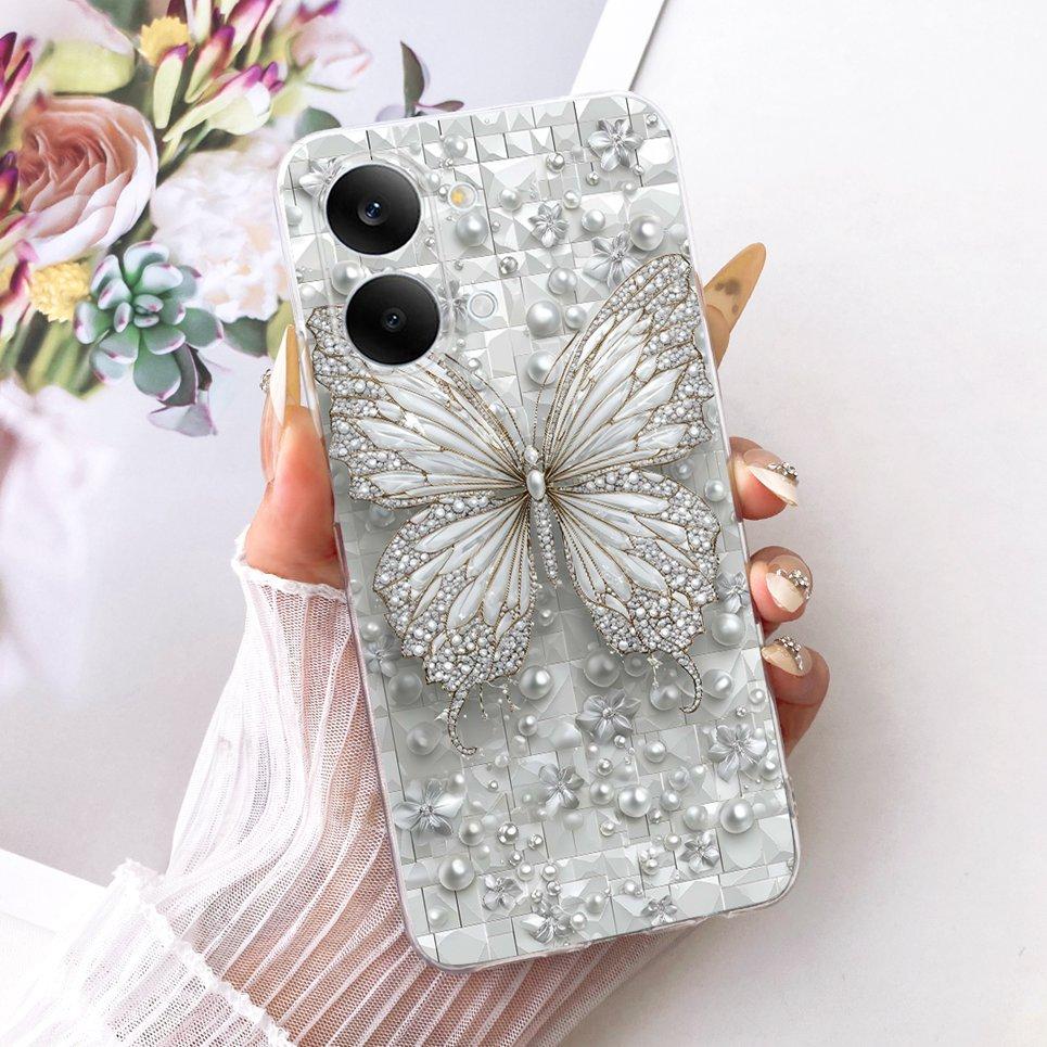 Flower Butterfly Luxury Girly Fashion Casing For Xiaomi Poco X8 Pro Max / Redmi Turbo 5 Max Phone Case Soft Clear Silicone Cover