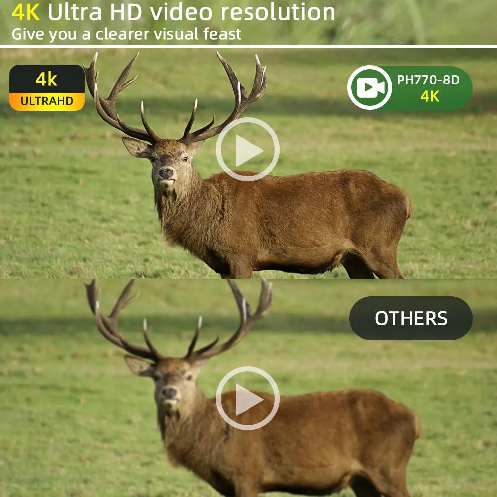 4K 30MP Live Stream WiFi Trail Camera  APP Bluetooth Hunting Cameras With 10000mAh Li-Battery Night Vision WiFi940PROLI