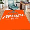 Aperol Spritz Polyester Carpet, Soft Indoor Mat for Office Chair, Living Room, Computer Desk - Decorative Home Office Rug Design