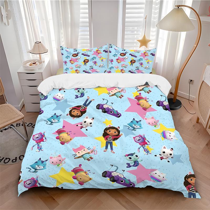 Colorful Characters Adventure Print 3Pcs Bedding Setduvet Cover With 2 Bedropillowcase Home Birthday Gift