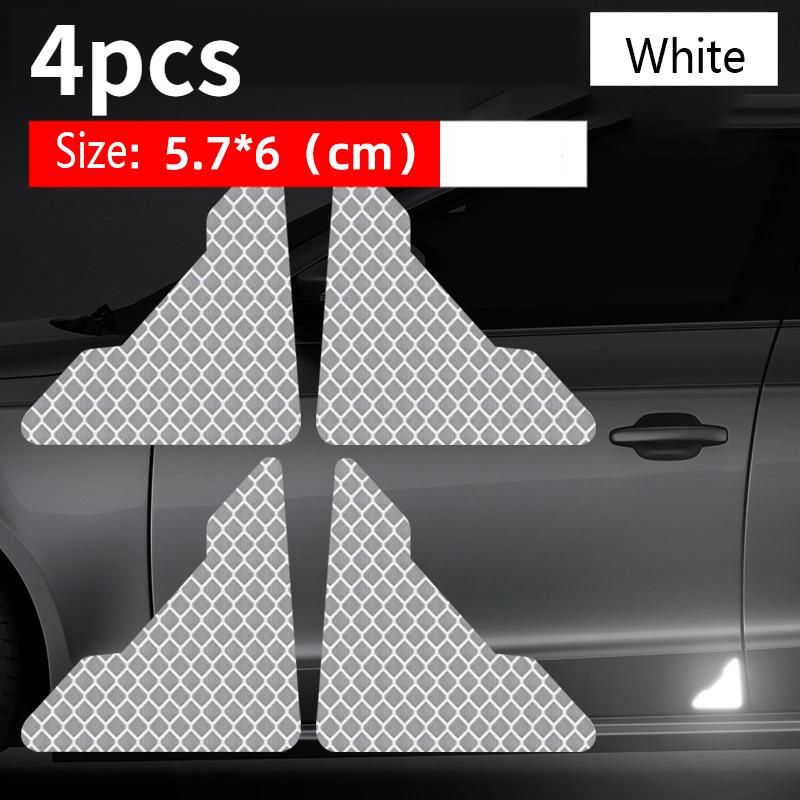 10pcs Reflective Arrow Sign Tape Warning Safety Sticker Night Driving Reflector Decals Body Sticker Auto Exterior Accessories