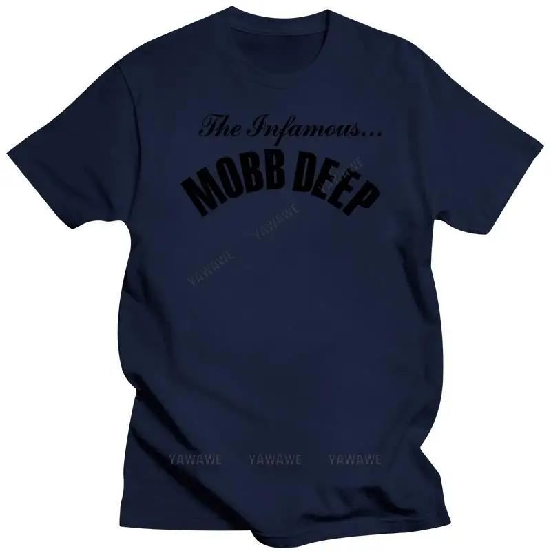 Мужская брендовая модная футболка, летние футболки Mobb Deep, мужская футболка Infamous on Red, красная унисекс с коротким рукавом, мужская повседневная футболка