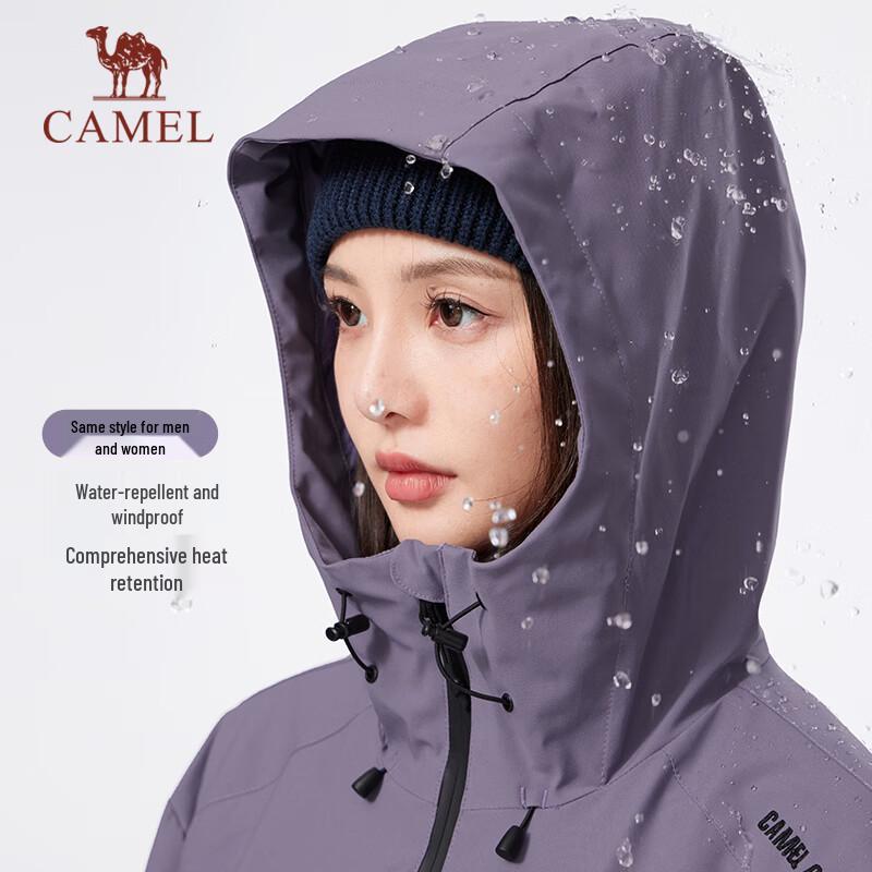 Camel Унисекс Всепогодная 3-Защитная Водонепроницаемая Уличная Куртка с Капюшоном C35CR0Q0019