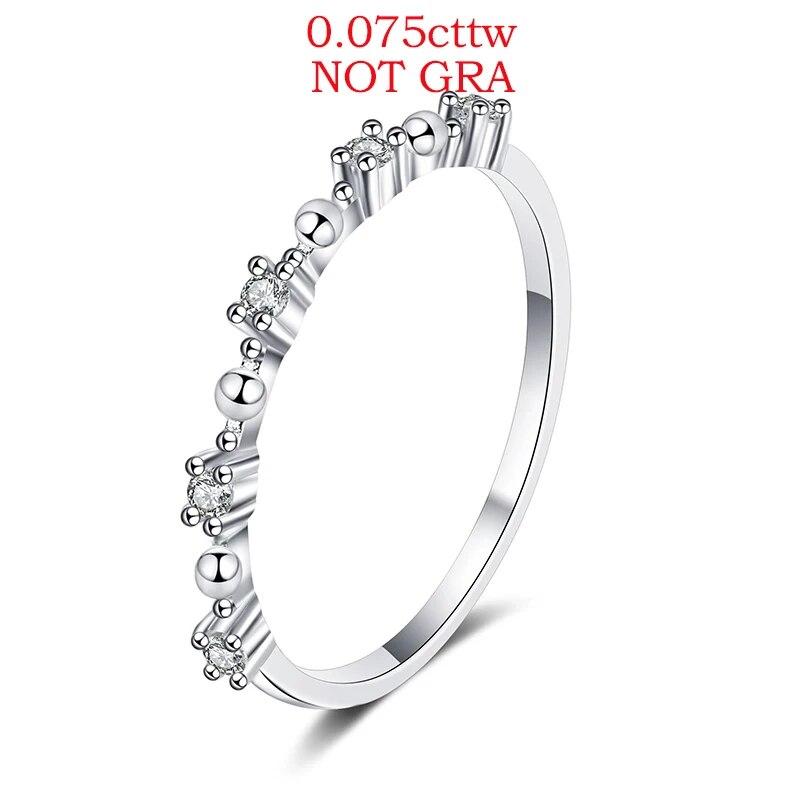 0.056-0.1CT 3mm VVS Moissanite Stackable Rings for Women Female Wedding Band Match Diamond S925 Sterling Silver Jewelry